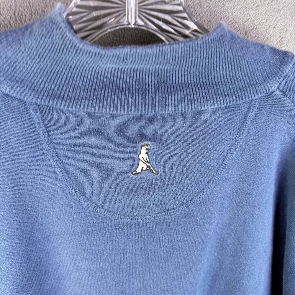 PING‎ Mens Golf Sweater 1/4 Zip Size XL Blue Preppy Money Performance